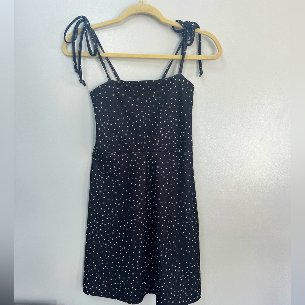 Nasty Gal: starred black and white mini dress